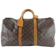 Louis Vuitton Keepall Bandouliere 50 4lz0907 sac de voyage/weekend en toile enduite