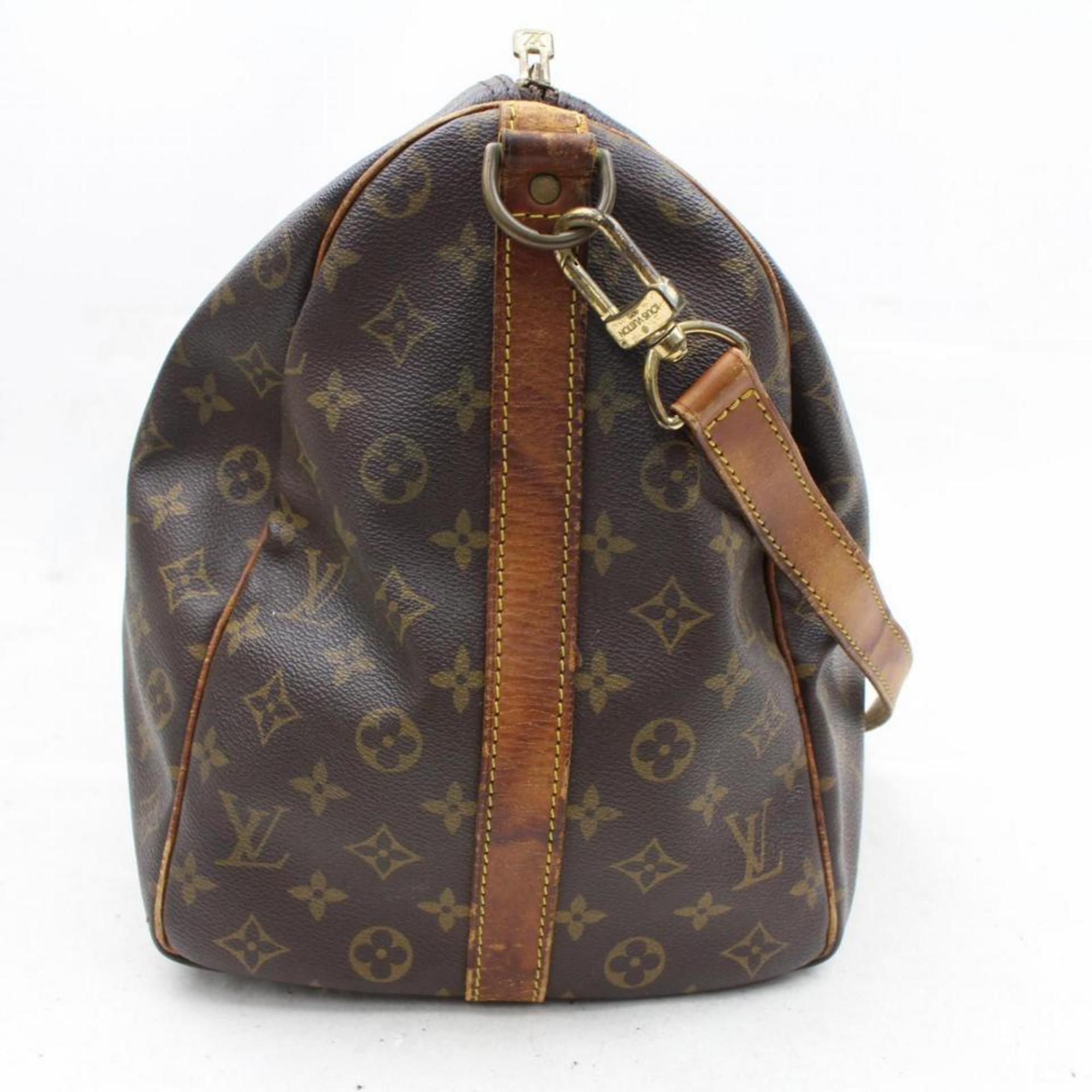 Louis Vuitton Keepall Bandouliere 50 866328 Coated Canvas Weekend/Travel Bag For Sale 1
