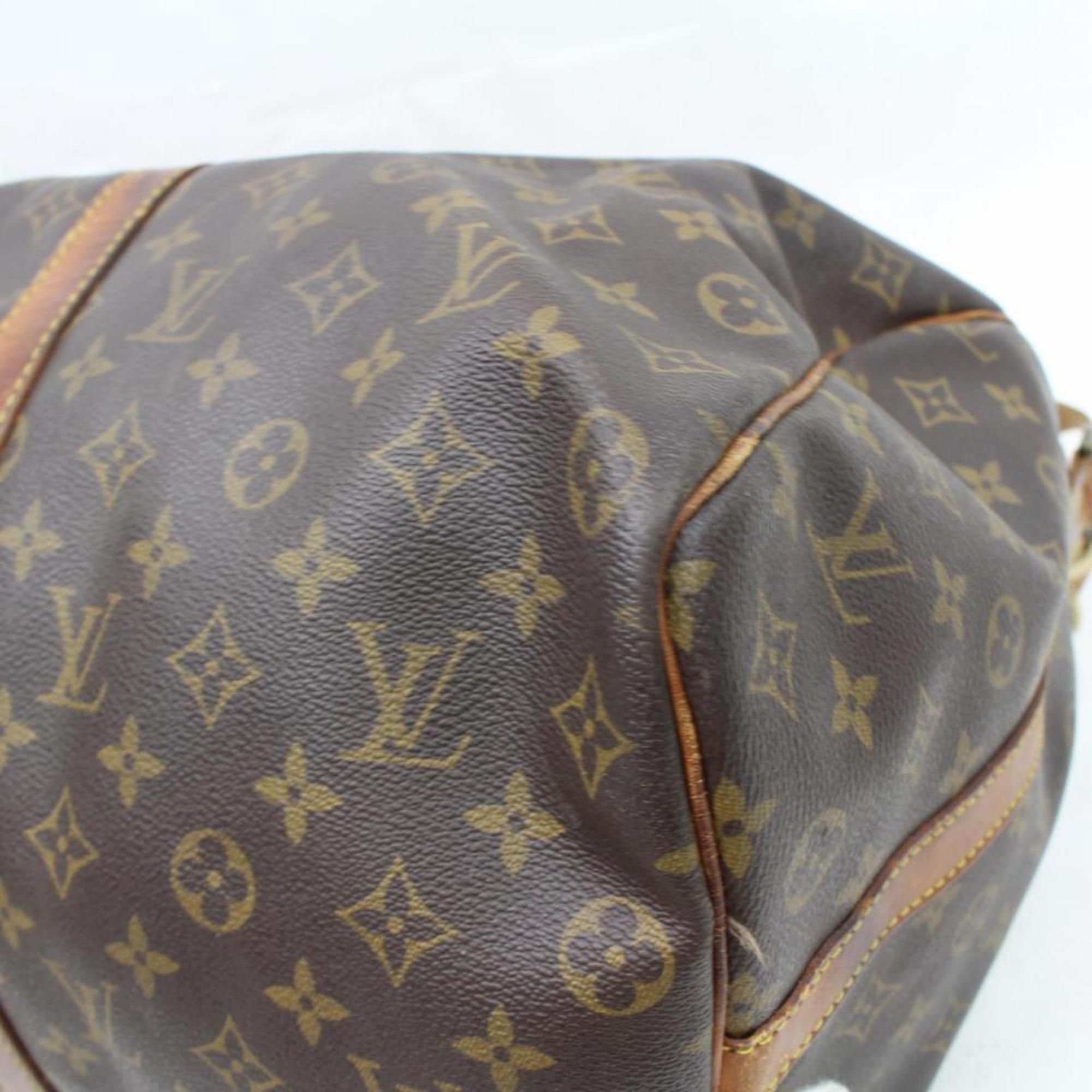 Louis Vuitton Keepall Bandouliere 50 866328 Coated Canvas Weekend/Travel Bag For Sale 3
