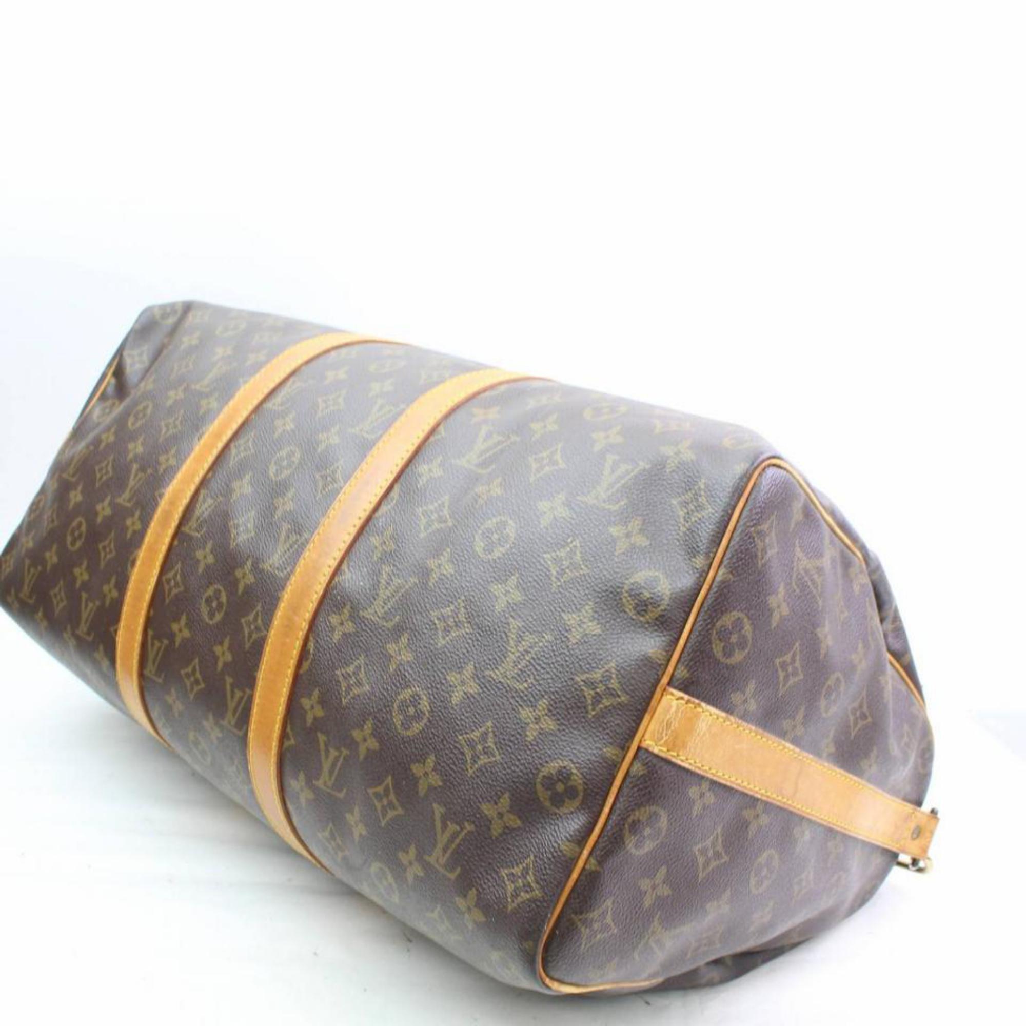 Louis Vuitton Keepall Bandouliere 50 866534 Coated Canvas Weekend/Travel Bag For Sale 1