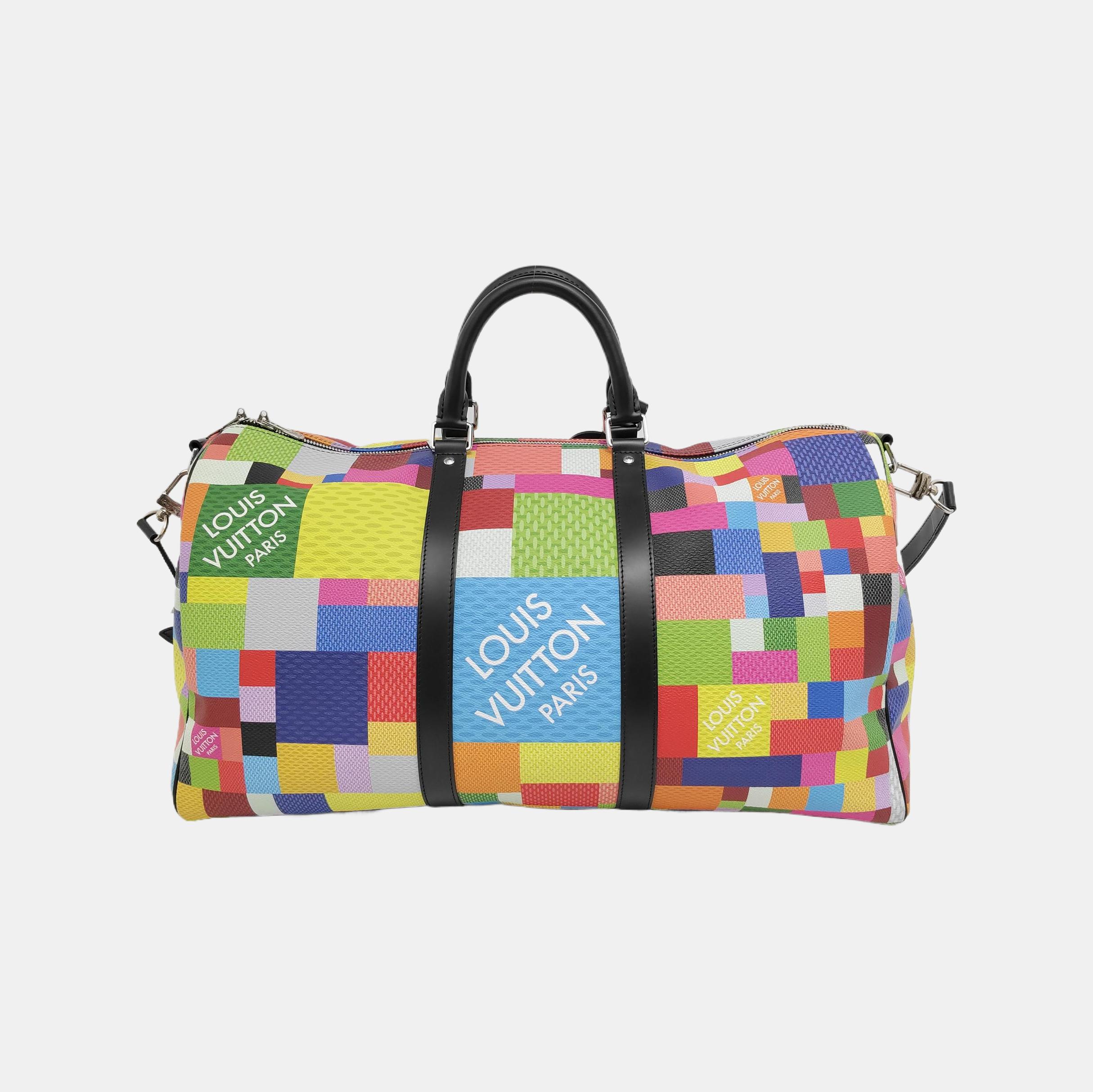 Louis Vuitton Keepall Bandouliere 50 Damier Graphite 3D Multicolor In New Condition In AUBERVILLIERS, FR