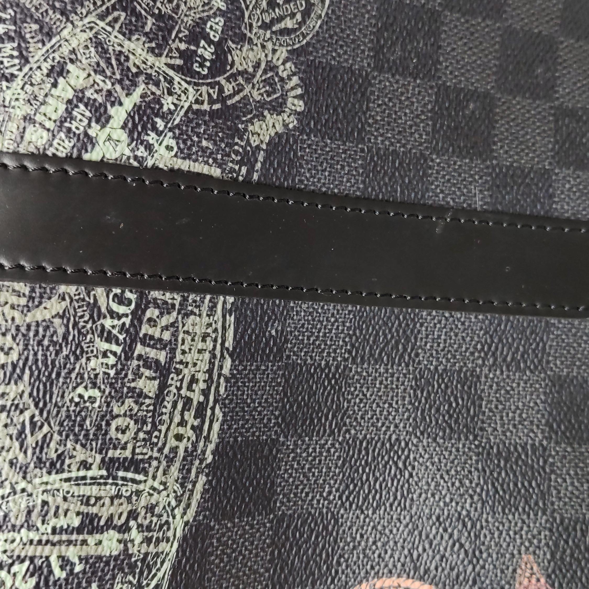 Louis Vuitton Keepall Bandouliere 50 Damier Graphite Stamps Animal Zoo 5