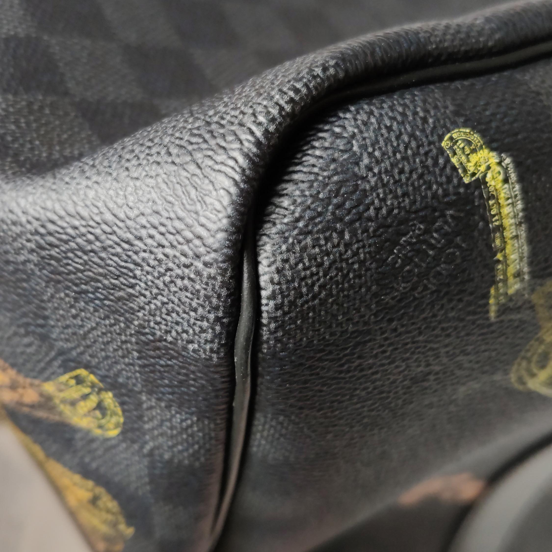 Louis Vuitton Keepall Bandouliere 50 Damier Graphite Stamps Animal Zoo 13