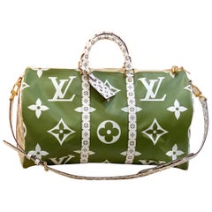 Used Louis Vuitton Keepall Bandouliere 50 Giant Travel Bag Summer 2019 Duffle Bag