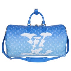 Louis Vuitton Keepall Bandouliere 50 Monogram Escale Blue Travel Bag