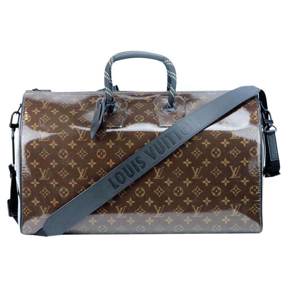Louis Vuitton Keepall Bandoulière 50 Monogram Glaze Canvas Travel Bag 