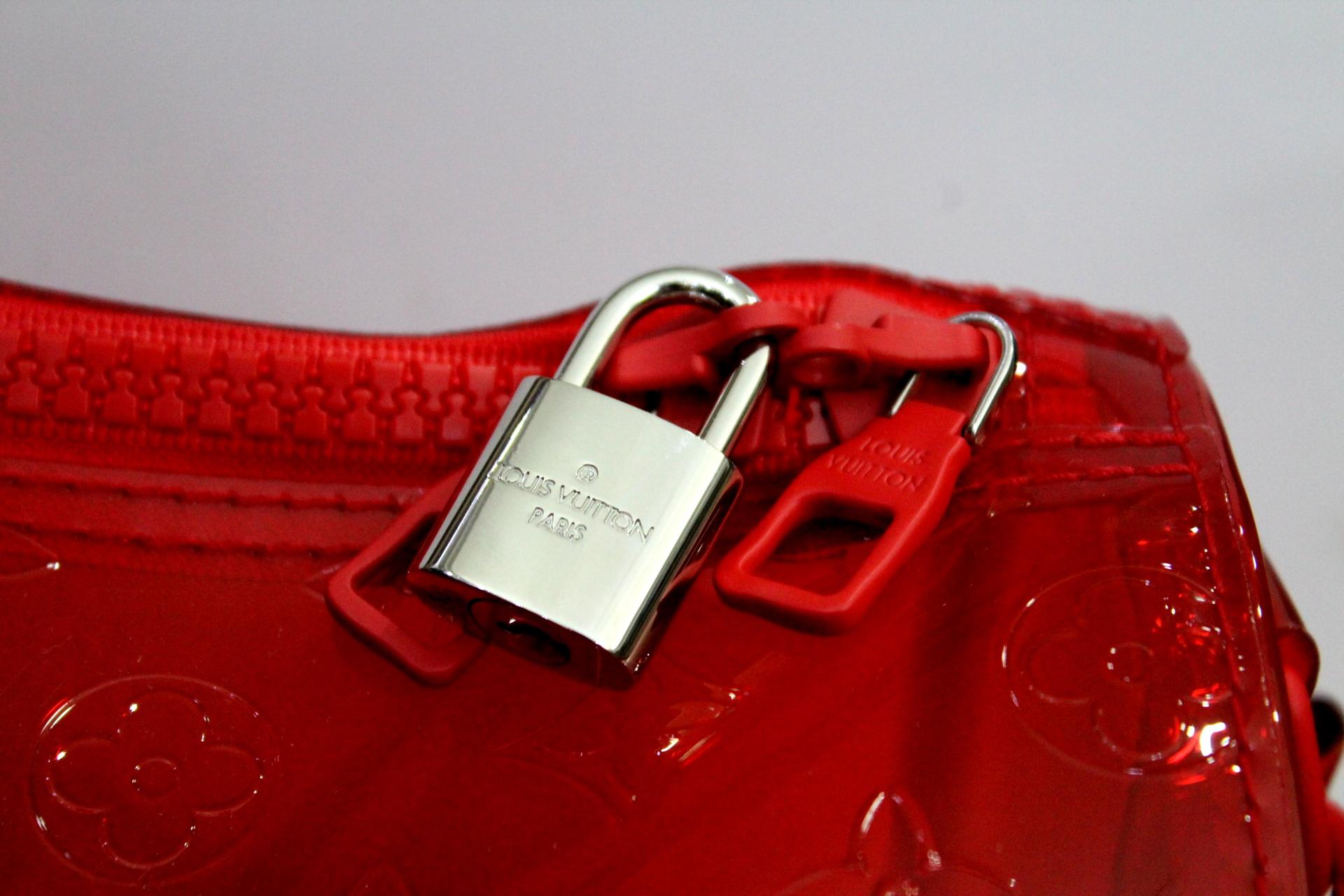 Red Louis Vuitton KEEPALL BANDOULIÈRE 50 Virgil Abloh