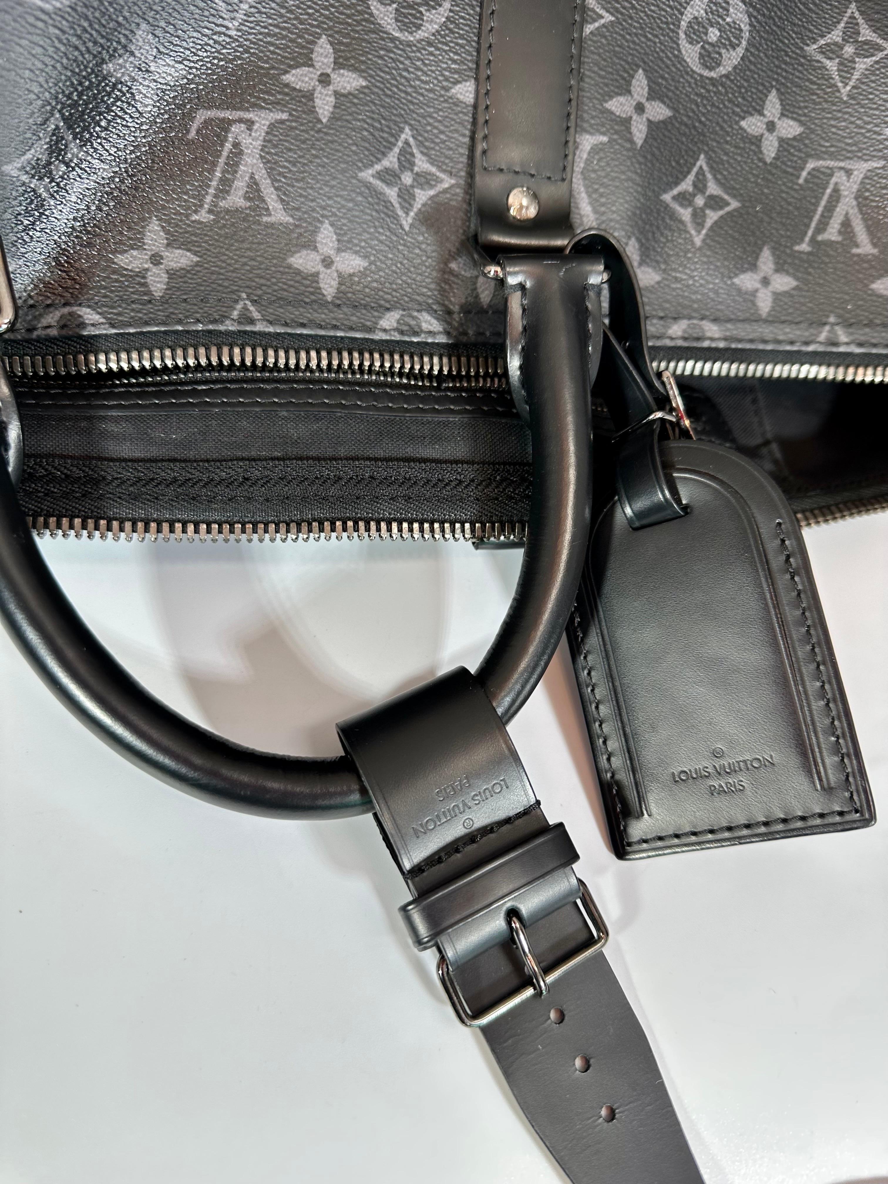 Louis Vuitton Keepall Bandouliere 55 Monogram  Graphite Duffel Bag SD 5108 3