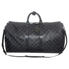 Louis Vuitton Keepall Bandouliere 55 Monogram  Graphite Duffel Bag SD 5108 