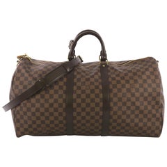 Louis Vuitton Keepall Bandouliere Bag Damier 55