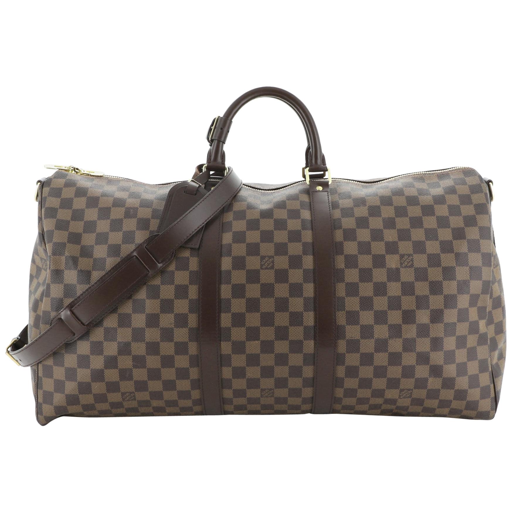 Louis Vuitton Keepall Bandouliere Bag Damier 55