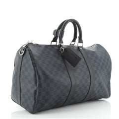 Louis Vuitton Keepall Bandouliere Bag Damier Cobalt 45