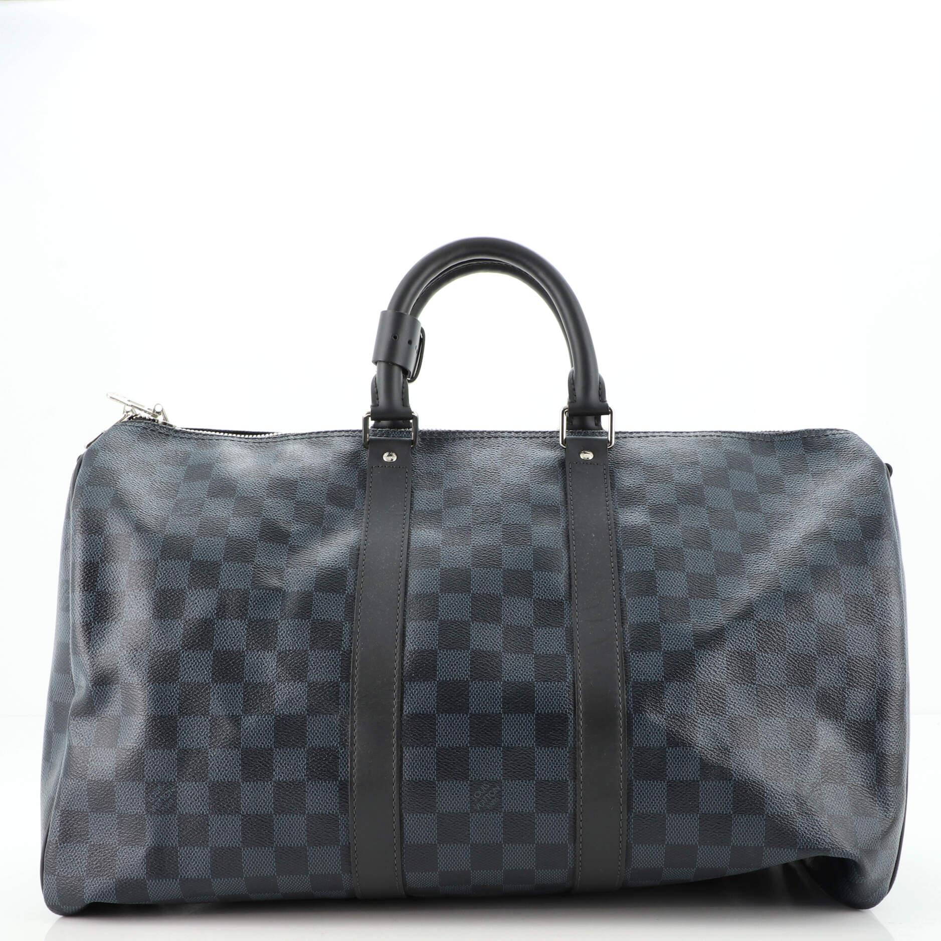 Louis Vuitton Keepall Bandouliere Bag Damier Cobalt 45 In Good Condition In NY, NY