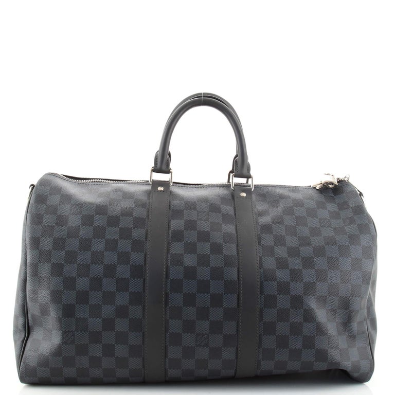 Louis Vuitton Keepall Bandouliere Bag Damier Cobalt 45 In Good Condition For Sale In NY, NY