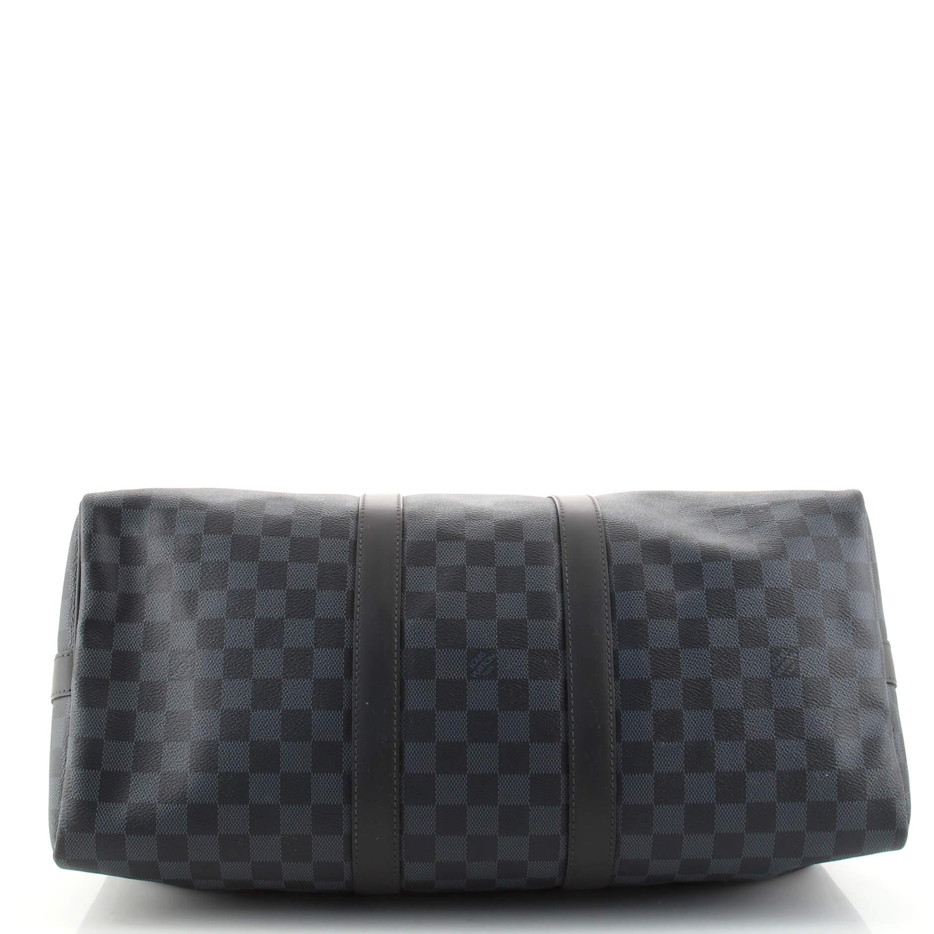 Women's or Men's Louis Vuitton Keepall Bandouliere Bag Damier Cobalt 45