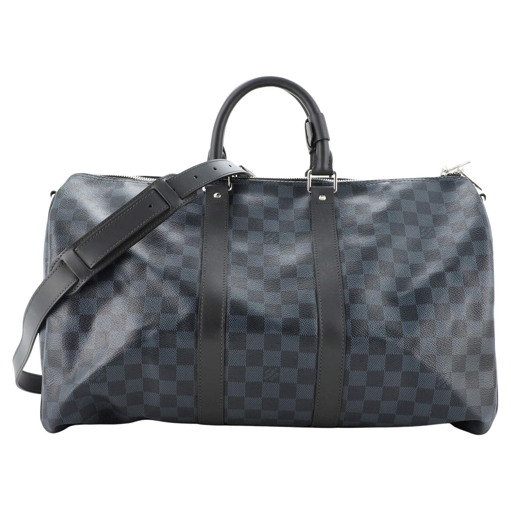 Louis Vuitton Keepall Bandouliere Bag Damier Cobalt 45 at 1stDibs