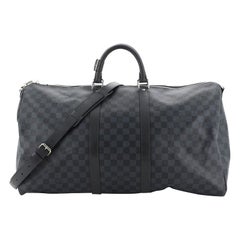 Louis Vuitton Keepall Bandouliere Bag Damier Cobalt 55 