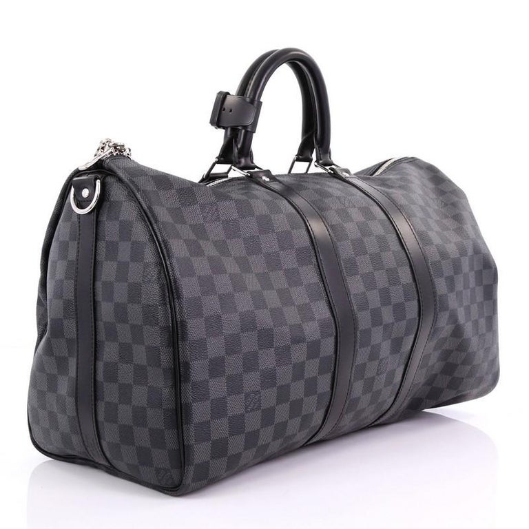 louis vuitton keepall 45 damier graphite price Louis Vuitton Keepall Bandouliere Bag Damier Graphite 45 at 1stdibs