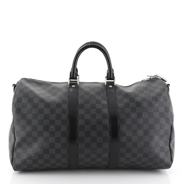 Louis Vuitton Keepall Bandouliere Bag Damier Graphite 45 at 1stdibs