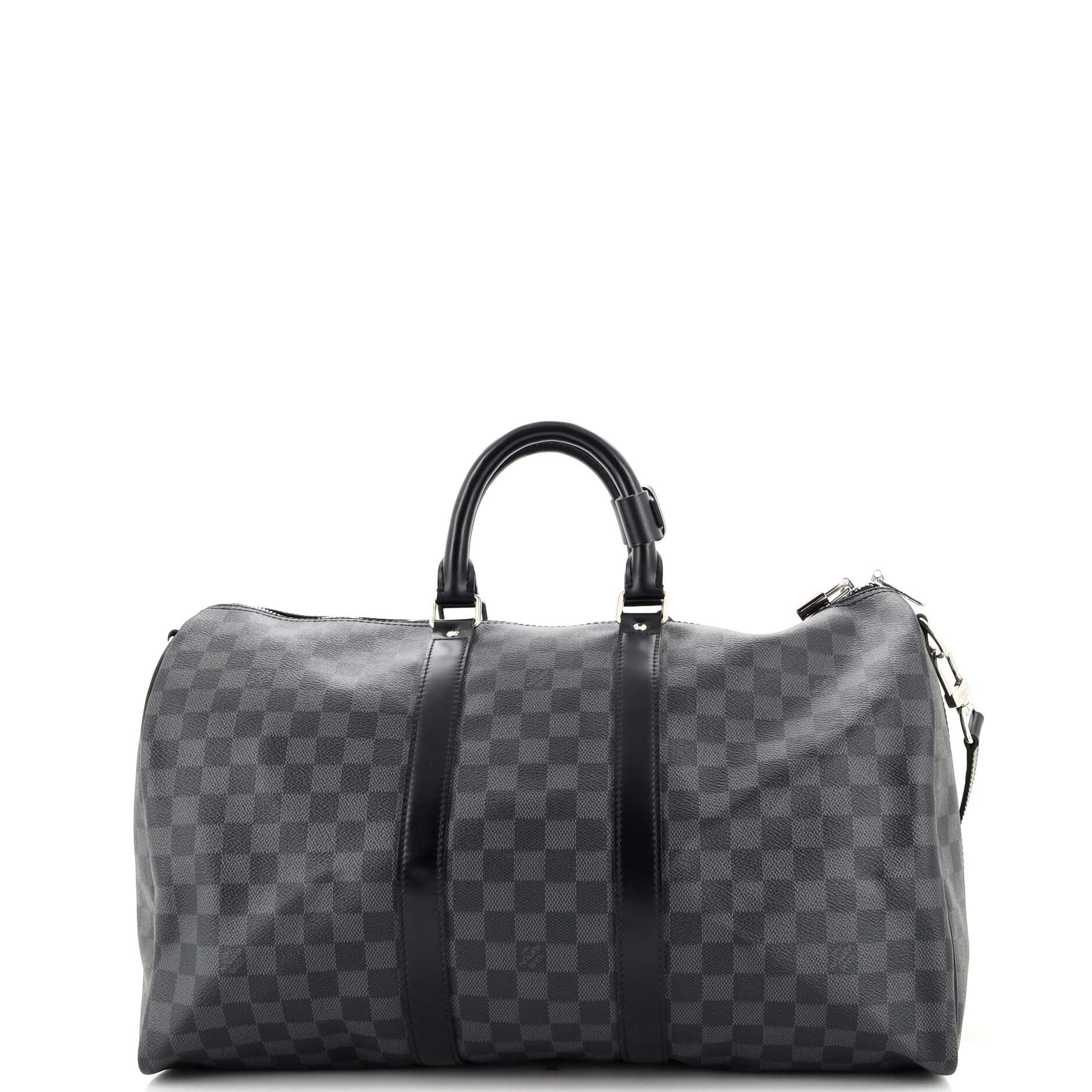 Louis Vuitton Keepall Bandouliere Bag Damier Graphite 45 In Good Condition In NY, NY