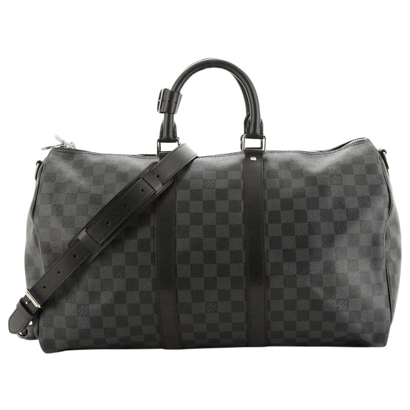 Louis Vuitton Keepall Bandouliere Bag Damier Graphite 45