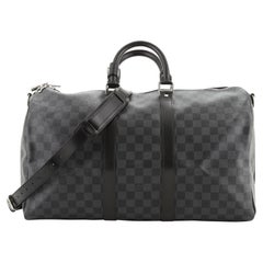 Louis Vuitton Keepall Bandouliere Bag Damier Graphite 45