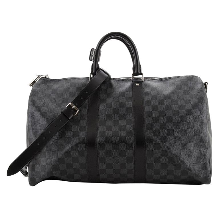 Louis Vuitton Keepall Bandouliere Bag Damier Graphite 45 at 1stDibs
