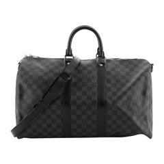 Louis Vuitton Keepall Bandouliere Bag Damier Graphite 45