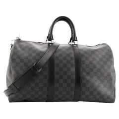Louis Vuitton Keepall Bandouliere Bag Damier Graphite 45