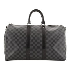Louis Vuitton Keepall Bandouliere Bag Damier Graphite 45