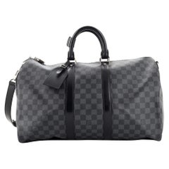 Louis Vuitton Keepall Bandouliere Bag Damier Graphite 45