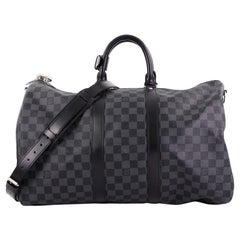 Louis Vuitton Keepall Bandouliere Bag Damier Graphite 45