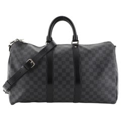 Louis Vuitton Keepall Bandouliere Bag Damier Graphite 45 