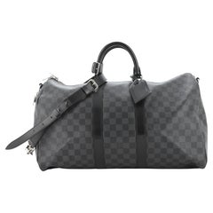  Louis Vuitton Keepall Bandouliere Bag Damier Graphite 45