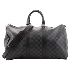 Louis Vuitton Keepall Bandouliere Bag Damier Graphite 45