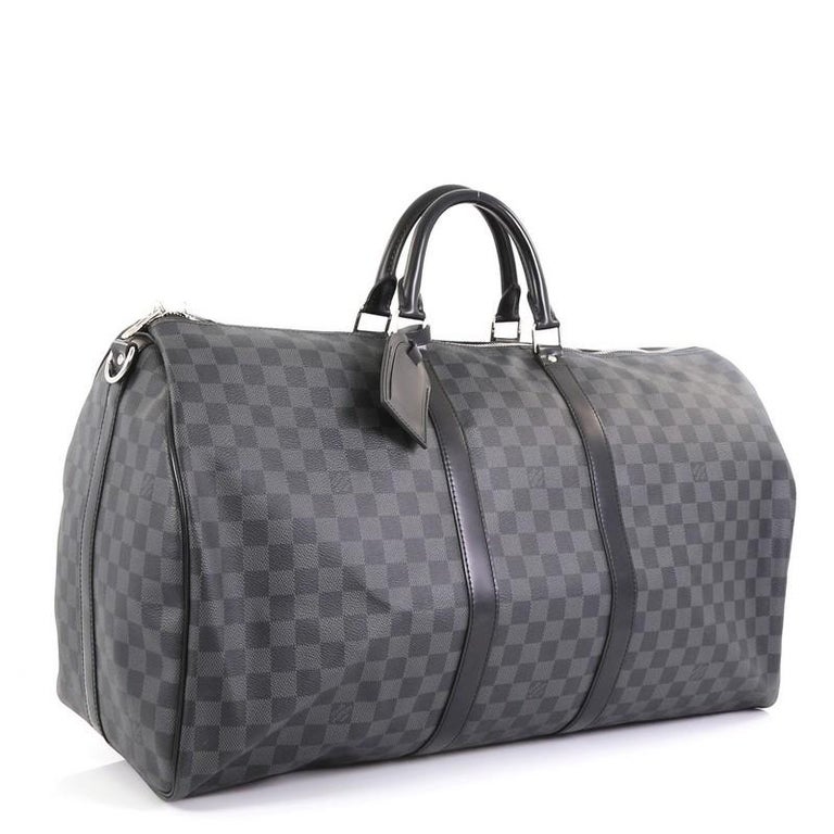 Louis Vuitton Damier Graphite Keepall Bandouliere 55 at 1stDibs