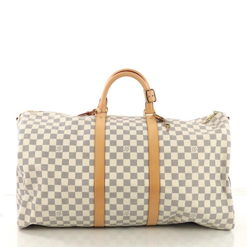 Louis Vuitton Keepall Bandouliere Bag Damier Graphite 55 In Good Condition In NY, NY