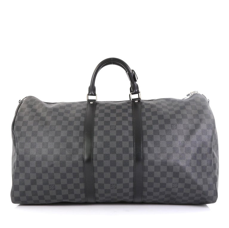 Louis Vuitton Keepall Bandouliere Bag Damier Graphite 55 at 1stdibs