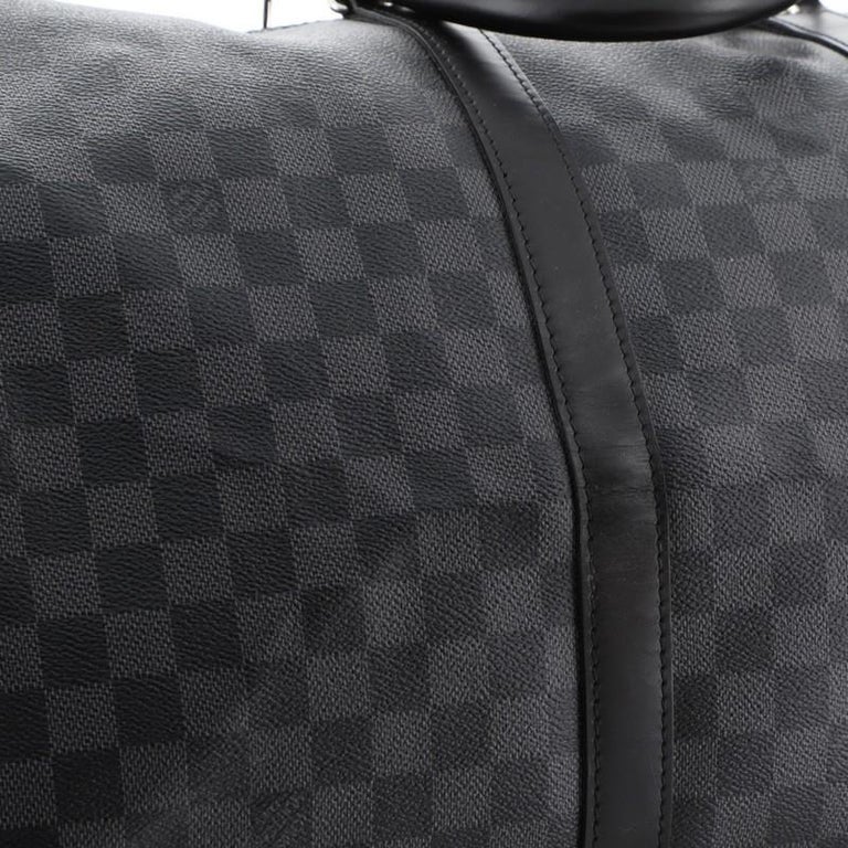 Louis Vuitton Keepall Bandouliere Bag Damier Graphite 55 at 1stDibs