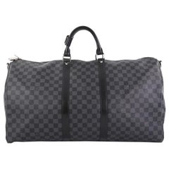 Louis Vuitton Keepall Bandouliere Bag Damier Graphite 55