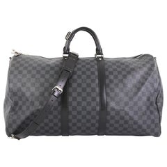 Louis Vuitton Keepall Bandouliere Bag Damier Graphite 55