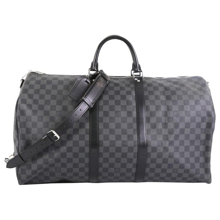 Louis Vuitton Keepall Bandouliere Bag Damier Graphite 55 at 1stdibs