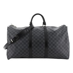 Louis Vuitton Keepall Bandouliere Bag Damier Graphite 55