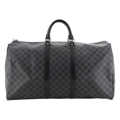 Louis Vuitton Keepall Bandouliere Bag Damier Graphite 55 