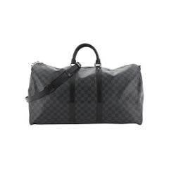 Louis Vuitton Keepall Bandouliere Bag Damier Graphite 55 