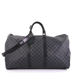 Louis Vuitton Keepall Bandouliere Bag Damier Graphite 55