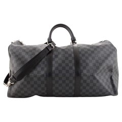 Louis Vuitton Keepall Bandouliere Bag Damier Graphite 55