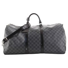 Louis Vuitton Keepall Bandouliere Bag Damier Graphite 55