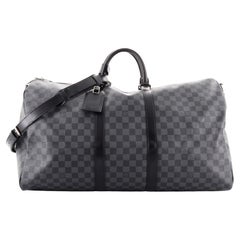 Louis Vuitton Keepall Bandoulière 55 Damier Graphite For Sale at 1stDibs