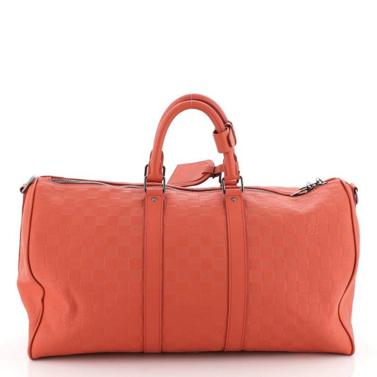 Louis Vuitton Keepall Bandouliere Bag Damier Infini Leather 45 For Sale at 1stdibs
